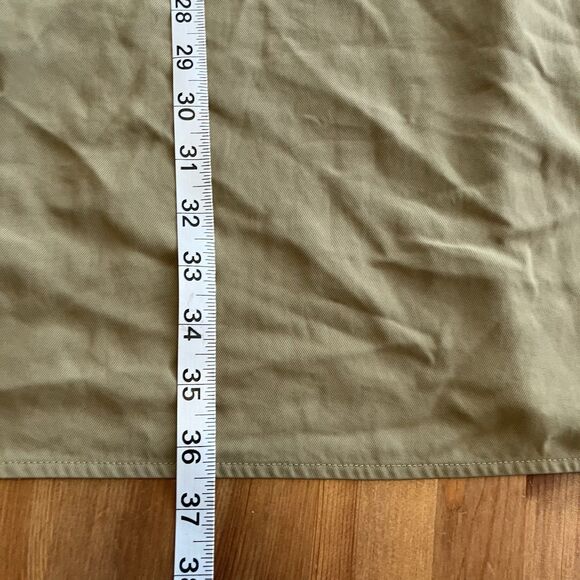 EVERLANE The Japanese GoWeave Long-Sleeve Mini Wrap Dress Size 6 Olive Green - Picture 16 of 16